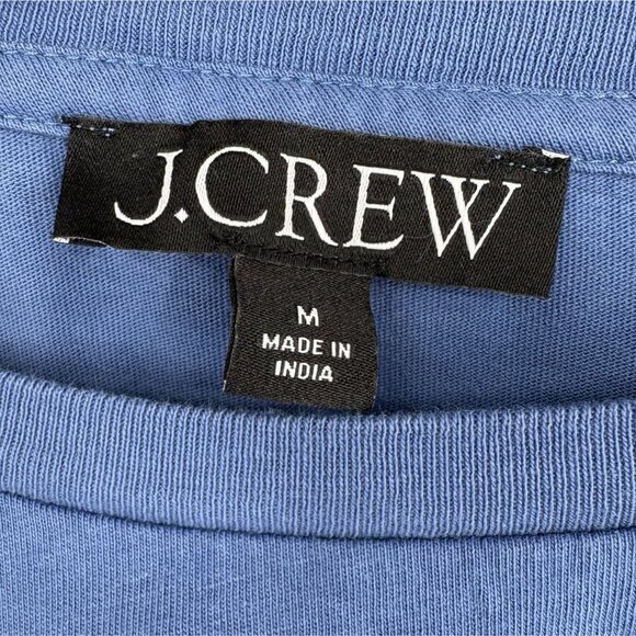 J.Crew Women's Floral Crochet Accent Puff Sleeve Blouse M Blue Officewear Church - Picture 4 of 8